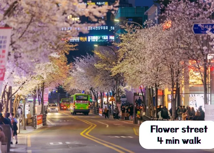 Hongdae&sinchon 10min! 3 Beds, Late Checkout, Bag Storage, Parking, Pet, Netflix, Cook